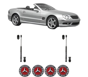 Set 2 amortizoare portbagaj haion MERCEDES-BENZ SL (R230) din 2001-2012, 2 bucati, KROSNO, 4 stickere auto MERCEDES-BENZ v3451