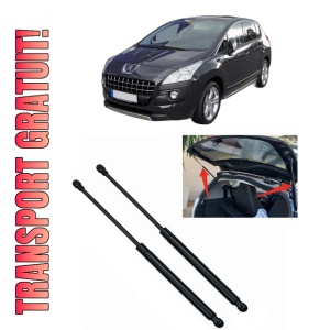 Set 2 amortizoare portbagaj haion PEUGEOT 3008 I MPV (0U_) din 2009-2016, 2 bucati, KROSNO, 4 stickere auto PEUGEOT