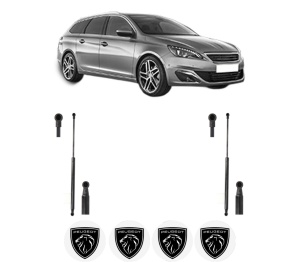 Set 2 amortizoare portbagaj haion PEUGEOT 308 SW II (LC_, LJ_, LR_, LX_, L4_) din 2014-2021, 2 bucati, KROSNO, 4 stickere auto PEUGEOT v2131