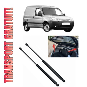 Set 2 amortizoare portbagaj haion PEUGEOT PARTNER Box Body/MPV din 2008-2016, 2 bucati, MAGNUM TECHNOLOGY, 4 stickere auto PEUGEOT