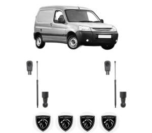 Set 2 amortizoare portbagaj haion PEUGEOT PARTNER Box Body/MPV din 2008-2016, 2 bucati, MAGNUM TECHNOLOGY, 4 stickere auto PEUGEOT v5011
