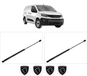 Set 2 amortizoare portbagaj haion PEUGEOT PARTNER Box Body/MPV (K9) din 2018-2021, 2 bucati, KROSNO, 4 stickere auto PEUGEOT v2431