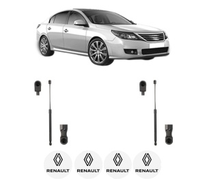 Set 2 amortizoare portbagaj haion RENAULT LATITUDE (L70_) din 2010-2011, 2 bucati, KROSNO, 4 stickere auto RENAULT v2256