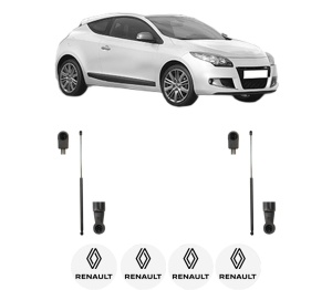 Set 2 amortizoare portbagaj haion RENAULT MEGANE III Coupe (DZ0/1_) din 2008-2015, 2 bucati, KROSNO, 4 stickere auto RENAULT v5971
