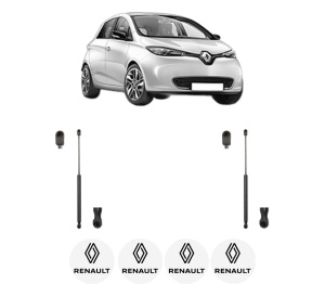 Set 2 amortizoare portbagaj haion RENAULT ZOE (BFM_) din 2012-2018, 2 bucati, KROSNO, 4 stickere auto RENAULT v696
