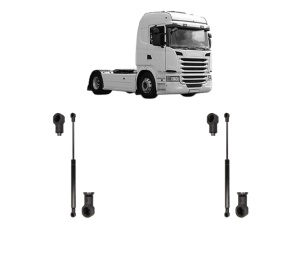 Set 2 amortizoare portbagaj haion SCANIA G I din 2004-2019, 2 bucati, KROSNO, 4 stickere auto SCANIA v1831