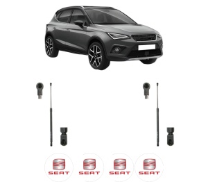 Set 2 amortizoare portbagaj haion SEAT ARONA (KJ7, KJP) din 2017-2020, 2 bucati, KROSNO, 4 stickere auto SEAT v156