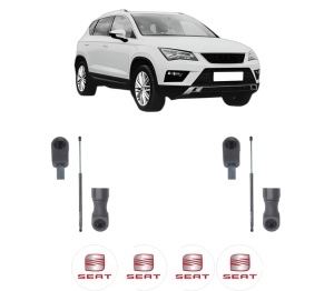 Set 2 amortizoare portbagaj haion SEAT ATECA (KH7, KHP) din 2016-2021, 2 bucati, KROSNO, 4 stickere auto SEAT v336