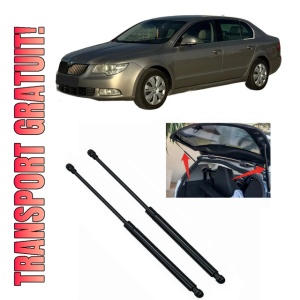 Set 2 amortizoare portbagaj haion SKODA SUPERB II Estate (3T5) din 2009-2015, 2 bucati, MAGNUM TECHNOLOGY, 4 stickere auto SKODA