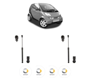 Set 2 amortizoare portbagaj haion SMART CITY-COUPE (450) din 1998-2004, 2 bucati, MAGNUM TECHNOLOGY, 4 stickere auto SMART v2731