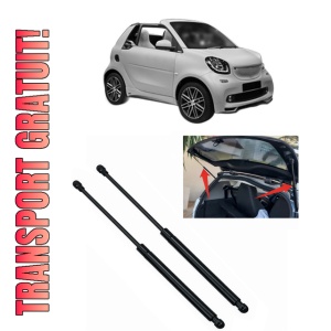 Set 2 amortizoare portbagaj haion SMART FORTWO Convertible (453) din 2015-2017, 2 bucati, MAGNUM TECHNOLOGY, 4 stickere auto SMART