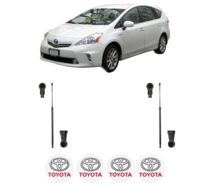Set 2 amortizoare portbagaj haion TOYOTA PRIUS PLUS (_W4_) din 2011-2011, 2 bucati, KROSNO, 4 stickere auto TOYOTA v271