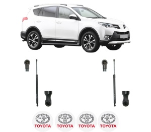 Set 2 amortizoare portbagaj haion TOYOTA RAV 4 IV VAN (_A4_) din 2012-2018, 2 bucati, KROSNO, 4 stickere auto TOYOTA v631