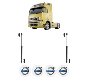 Set 2 amortizoare portbagaj haion VOLVO FH din 2005-2005, 2 bucati, KROSNO, 4 stickere auto VOLVO v3271