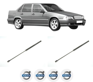 Set 2 amortizoare portbagaj haion VOLVO S70 (874) din 1997-2000, 2 bucati, KROSNO, 4 stickere auto VOLVO v4051