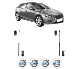 Set 2 amortizoare portbagaj haion VOLVO V40 Hatchback (525) din 2012-2019, 2 bucati, KROSNO, 4 stickere auto VOLVO v1591