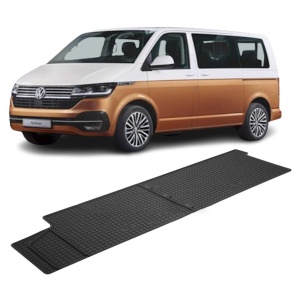 Set 2 covorase Volkswagen T6. 1 Transporter/Caravelle 2015-2019, Randul 2 din cauciuc 100%, compatibile cu autoturismul Volkswagen T6 v5231