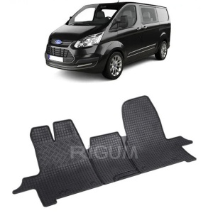 Set 3 covorase Ford Tourneo Custom (1+1) 2M 2012-2018, din cauciuc 100%, compatibile cu autoturismul FORD Tourneo v2028
