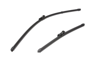 Set 3 stergatoare FORD KA (RU8) din 2008 - 2016, pentru parbriz si luneta fata si spate auto, Valeo Silencio, din cauciuc siliconat rezistent, 4 Stickere Auto FORD v15137