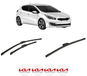 Set 3 stergatoare KIA CEED (CD) din 2018-2021, pentru parbriz si luneta fata si spate auto, Bosch Aerotwin-Aerotwin Retrofit, din cauciuc siliconat rezistent, 4 Stickere Auto KIA - Img 2