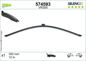Set 3 stergatoare MERCEDES-BENZ EQC (N293) din 2019 - 2023, pentru parbriz si luneta fata si spate auto, Valeo Silencio, din cauciuc siliconat rezistent, 4 Stickere Auto MERCEDES-BENZ v12343