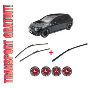 Set 3 stergatoare MERCEDES-BENZ EQS SUV (X296) din 2022, pentru parbriz si luneta fata si spate auto, Bosch Aerotwin, din cauciuc siliconat rezistent, 4 Stickere Auto MERCEDES-BENZ