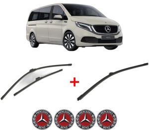 Set 3 stergatoare MERCEDES-BENZ EQV (W447) din 2020, pentru parbriz si luneta fata si spate auto, Bosch Aerotwin, din cauciuc siliconat rezistent, 4 Stickere Auto MERCEDES-BENZ v6809