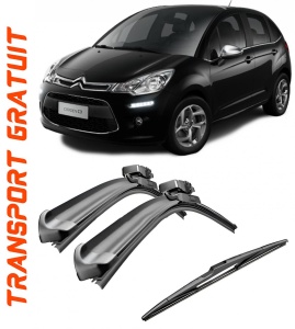 Set 3 stergatoare parbriz si luneta AR604S (600mm x 450mm) pentru Citroen C3 (A8) (01.02-08.05) Bosch accesorii pentru autoturismul tau - masina v217442