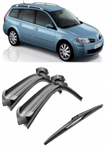 Set 3 stergatoare parbriz si luneta Bosch Aerotwin pentru Renault Megane II Grandtour (KM) (02.06 - 02.09) Bosch accesorii pentru autoturismul tau - masina v219176
