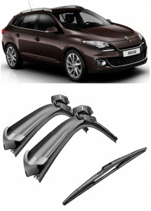Set 3 stergatoare parbriz si luneta Bosch Aerotwin pentru Renault Megane III (KZ) Grantour (06.09 - 12.15) Bosch accesorii pentru autoturismul tau - masina v219871