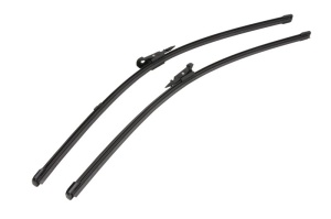 Set 3 stergatoare SMART FORTWO Coupe (451) din 2007 - 2012, pentru parbriz si luneta fata si spate auto, Valeo Silencio, din cauciuc siliconat rezistent, 4 Stickere Auto SMART v14849