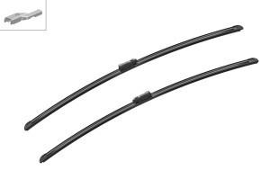 Set 3 stergatoare Volkswagen ID.3 (E11, E12) din 2019-2024, pentru parbriz si luneta fata si spate auto, Bosch Aerotwin-Aerotwin, din cauciuc siliconat rezistent, 4 Stickere Auto Volkswagen - Img 3