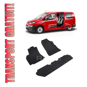 Set 4 covorase Citroen Berlingo 5M 2008-2018, din cauciuc 100%, compatibile cu autoturismul CITROEN Berlingo