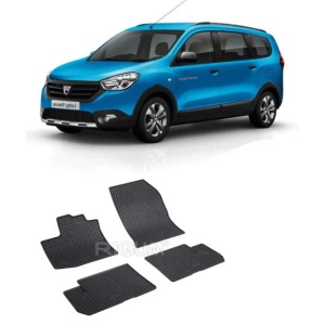 Set 4 covorase Dacia Dokker 5M 2013-2021, din cauciuc 100%, compatibile cu autoturismul DACIA Dokker v2089