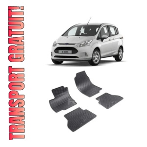Set 4 covorase Ford B-Max 2012-2017, din cauciuc 100%, compatibile cu autoturismul FORD B-Max