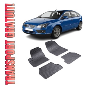 Set 4 covorase Ford Focus 2004-2011, din cauciuc 100%, compatibile cu autoturismul FORD Focus