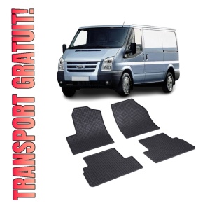 Set 4 covorase Ford Transit Connect 5M 2003-2013, din cauciuc 100%, compatibile cu autoturismul FORD Transit