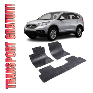 Set 4 covorase Honda Cr-V 2013- 2018, din cauciuc 100%, compatibile cu autoturismul HONDA CR-V