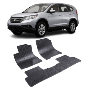 Set 4 covorase Honda Cr-V 2013- 2018, din cauciuc 100%, compatibile cu autoturismul HONDA CR-V v1573