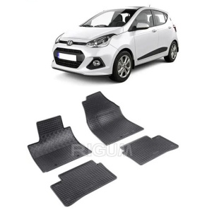 Set 4 covorase Hyundai I10 2013-2019, din cauciuc 100%, compatibile cu autoturismul HYUNDAI i10 v2684