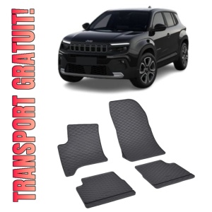 Set 4 covorase Jeep Avenger Mhev 2024-prezent, din cauciuc 100%, compatibile cu autoturismul JEEP Avenger