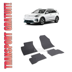 Set 4 covorase Kia Niro Phev 2019-prezent, din cauciuc 100%, compatibile cu autoturismul KIA Niro