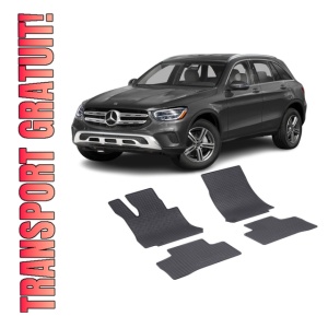 Set 4 covorase Mercedes Glc 2015-2023, din cauciuc 100%, compatibile cu autoturismul MERCEDES GLC