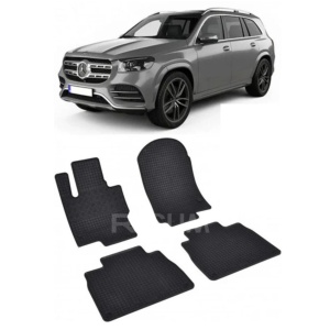 Set 4 covorase Mercedes Gls 2019-prezent, din cauciuc 100%, compatibile cu autoturismul MERCEDES GLS v5003