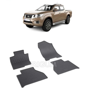 Set 4 covorase Nissan Navara 2016-2022, din cauciuc 100%, compatibile cu autoturismul NISSAN Navara v3039