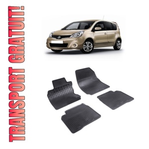 Set 4 covorase Nissan Note 2006-2013, din cauciuc 100%, compatibile cu autoturismul NISSAN Note