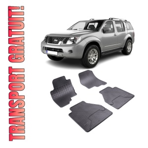 Set 4 covorase Nissan Pathfinder 2005-2010, din cauciuc 100%, compatibile cu autoturismul NISSAN Pathfinder
