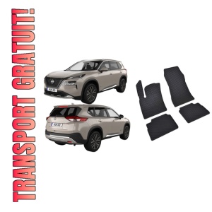 Set 4 covorase Nissan X-Trail Mhev 2023-prezent, din cauciuc 100%, compatibile cu autoturismul Nissan X-Trail