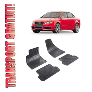 Set 4 covorase Seat Exeo 2009-2013, din cauciuc 100%, compatibile cu autoturismul SEAT Exeo