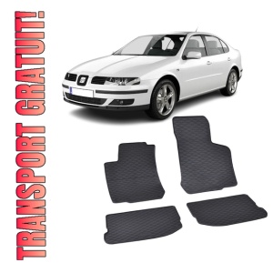 Set 4 covorase Seat Toledo 1997-2004, din cauciuc 100%, compatibile cu autoturismul SEAT Toledo